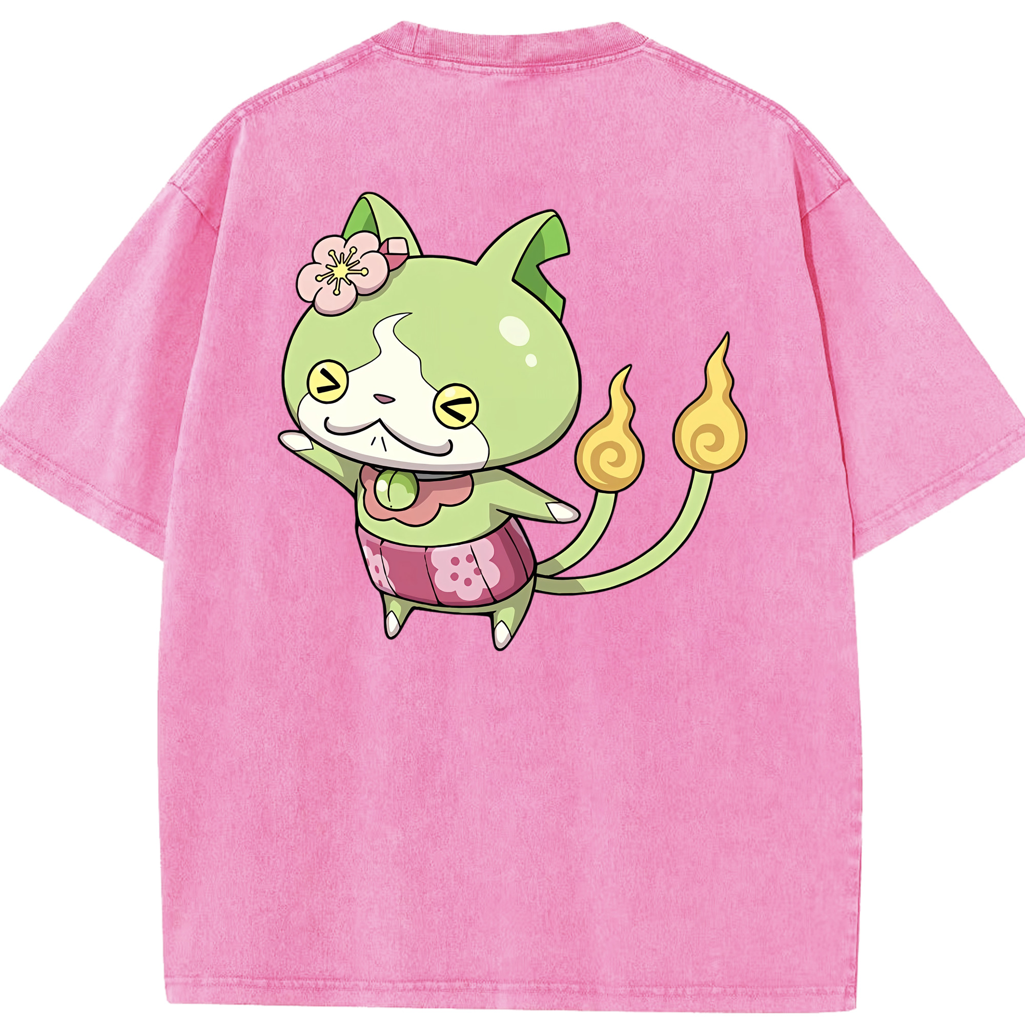 （画像用） 妖怪ウォッチ Yo-kai Watch 綿100% ヴィンテージ風 半袖Tシャツ（背面プリント）